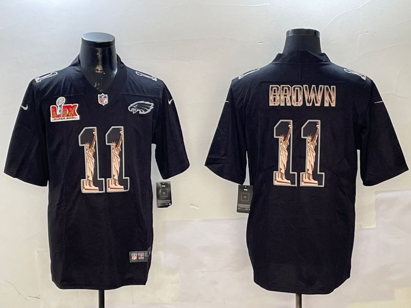 Men Philadelphia Eagles #11 Brown Black Lord goddess 2025 Nike Vapor Limited NFL Jersey style 2->philadelphia eagles->NFL Jersey
